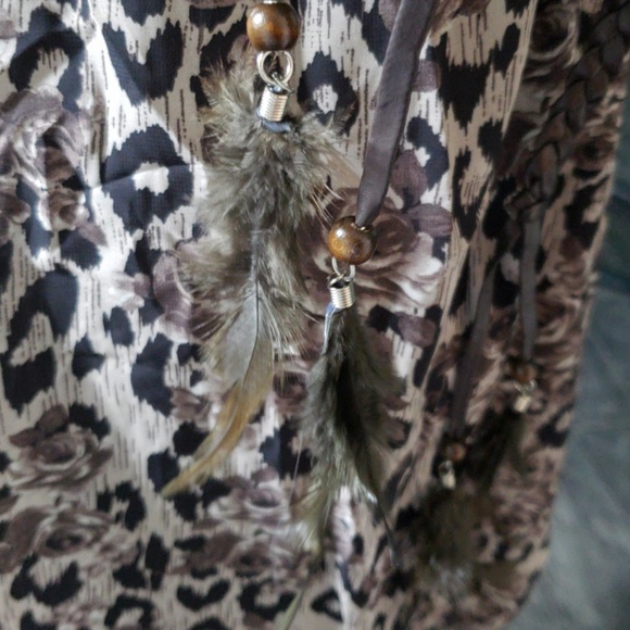 Closet Cleanout! DNA Couture Chiffon Jaguar Rose Print Dress - Picture 6 of 6